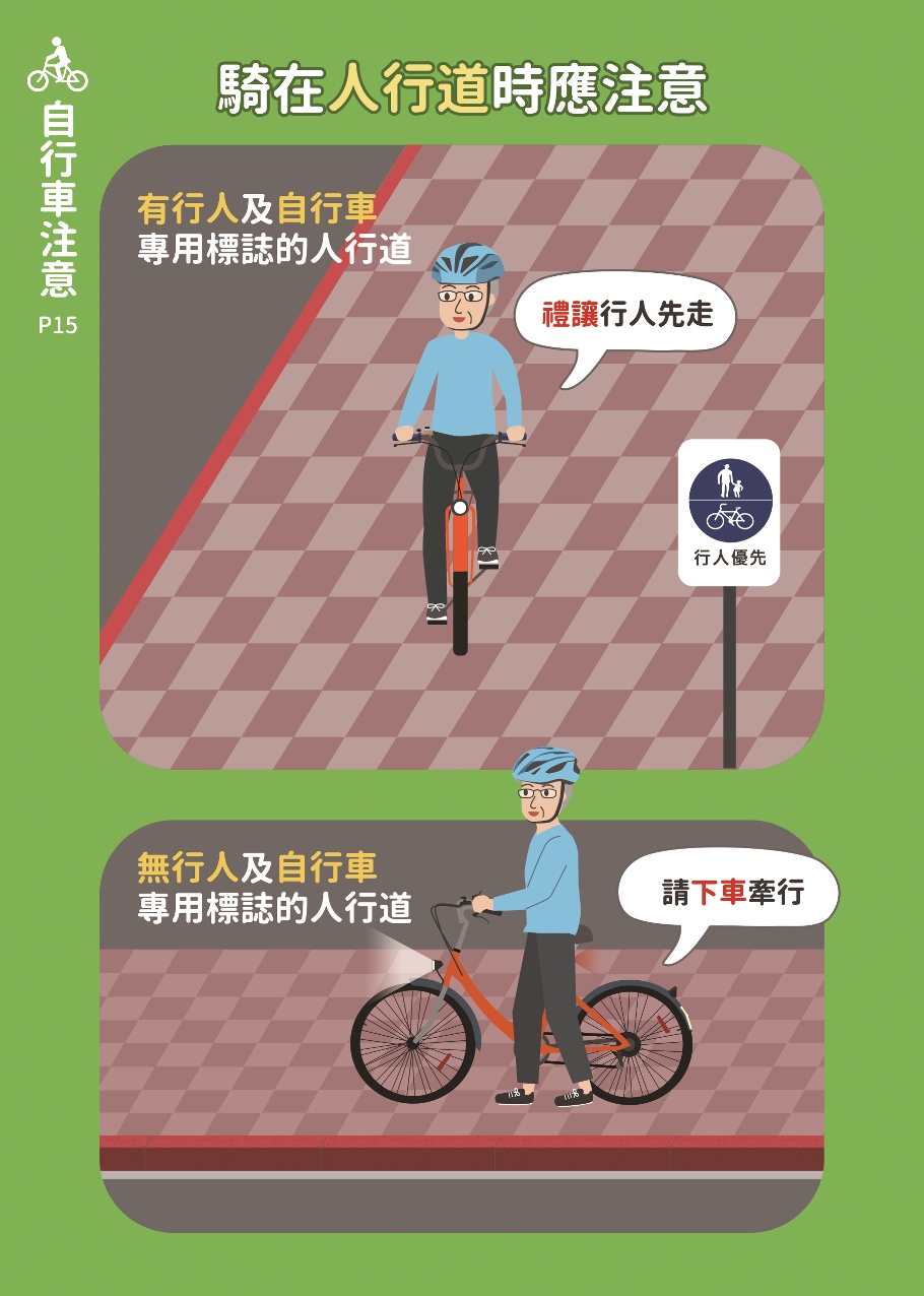15_騎在人行道時應注意