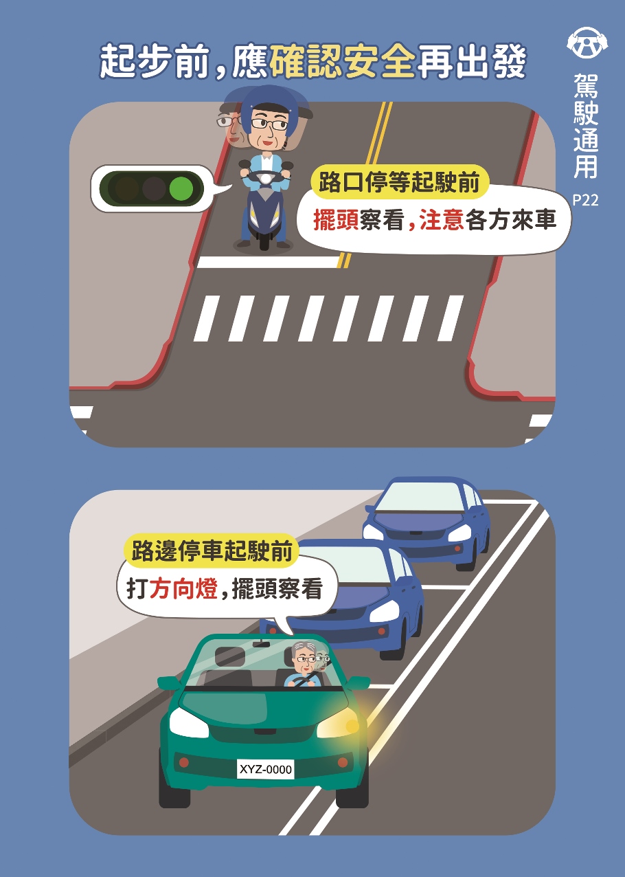 22_起步前，應確認安全再出發