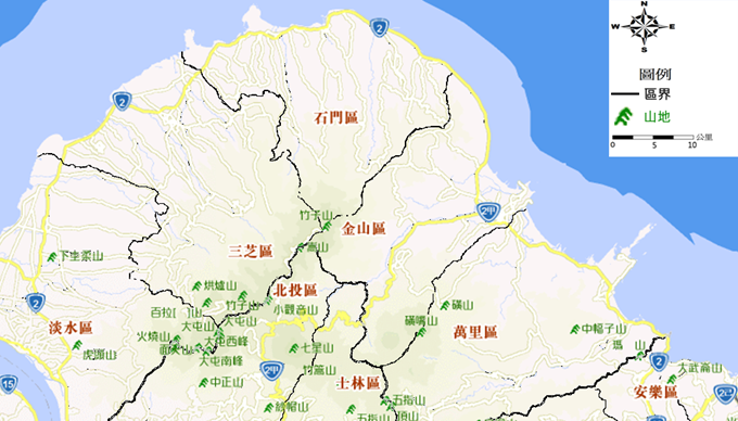 萬里區位置圖