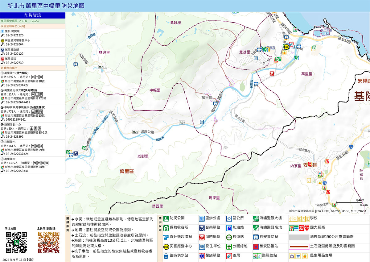 中幅里防災避難地圖 詳細內容請參照上方說明檔案