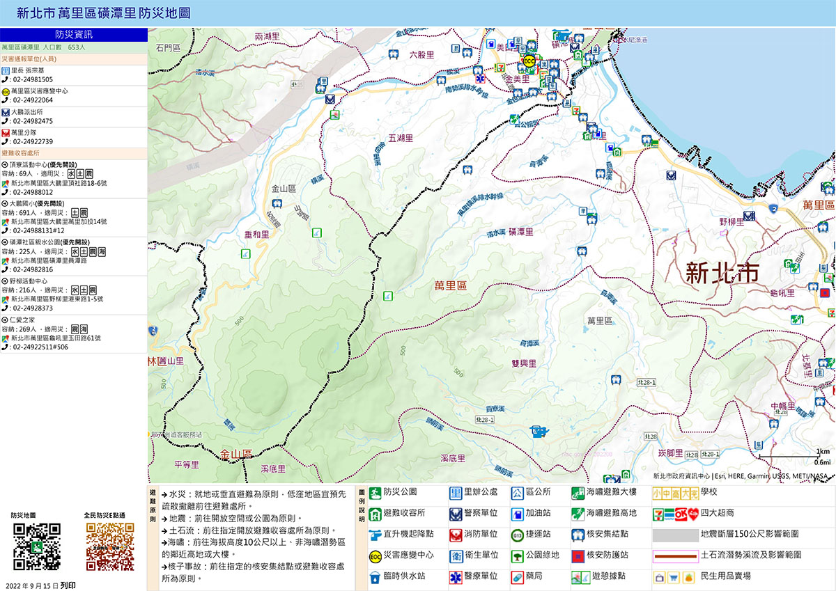磺潭里防災避難地圖 詳細內容請參照上方說明檔案