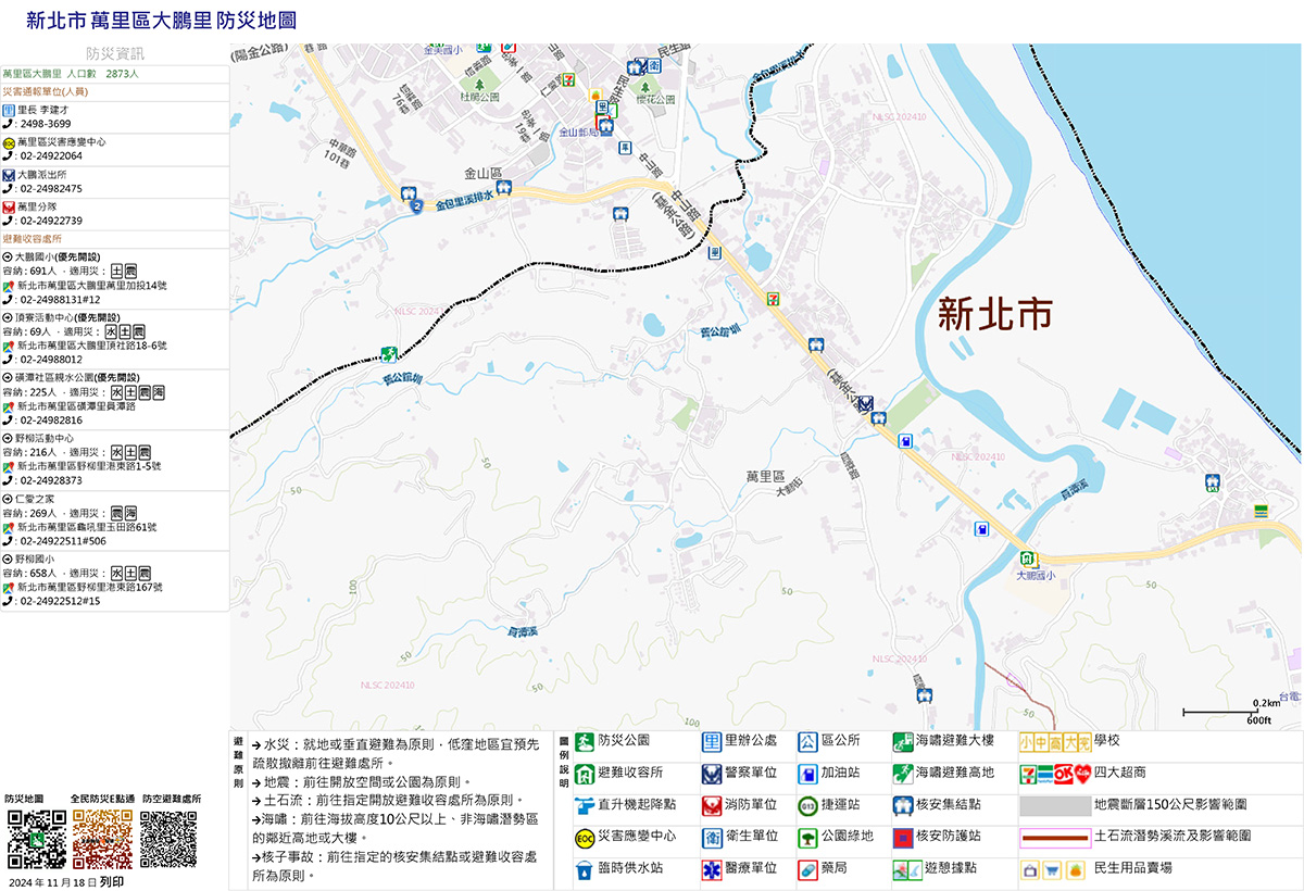 大鵬里防災避難地圖