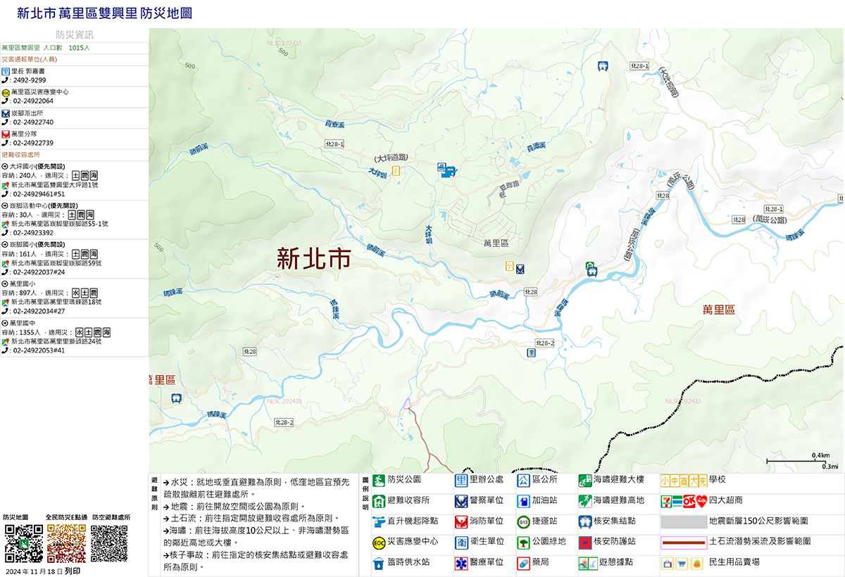 雙興里防災避難地圖